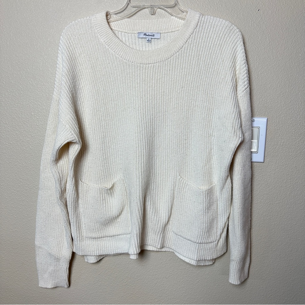 Madewell 2 Pocket Sweater Ivory | Size M